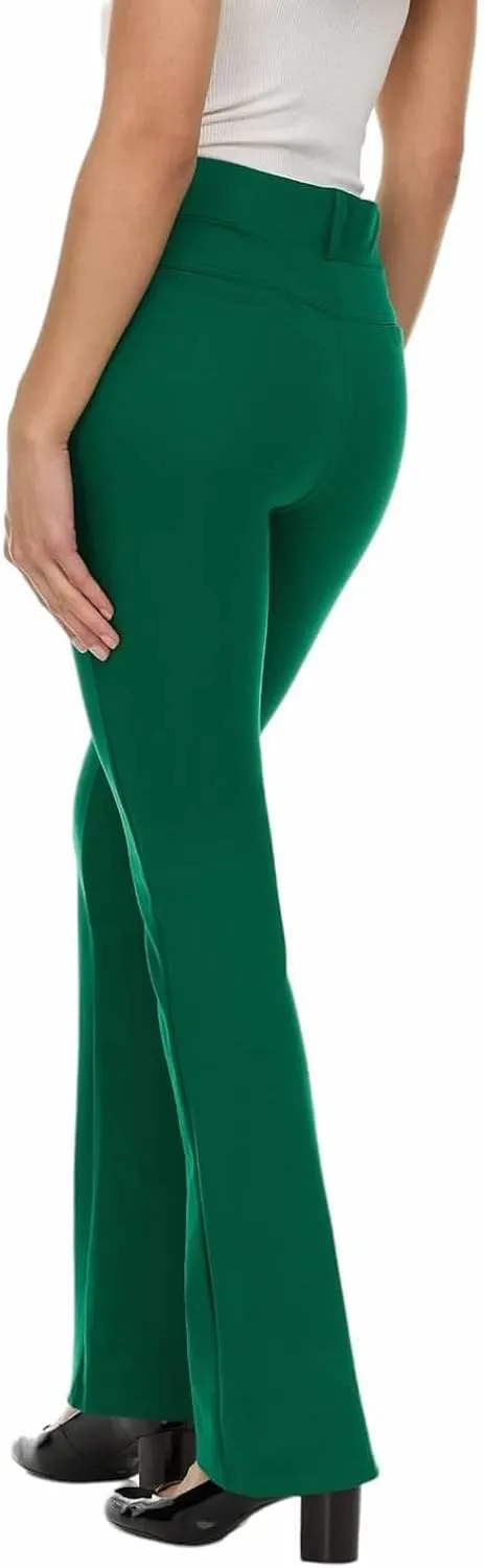 ZayWay Women's Stretch Bootcut Dress Pants with Pockets - Wear to Work - Ponte Treggings