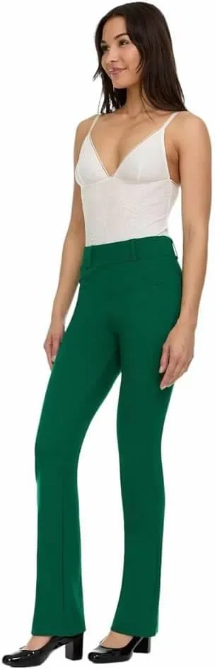 ZayWay Women's Stretch Bootcut Dress Pants with Pockets - Wear to Work - Ponte Treggings
