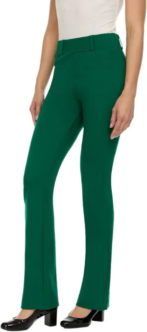 ZayWay Women's Stretch Bootcut Dress Pants with Pockets - Wear to Work - Ponte Treggings